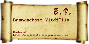 Brandschott Vitália névjegykártya